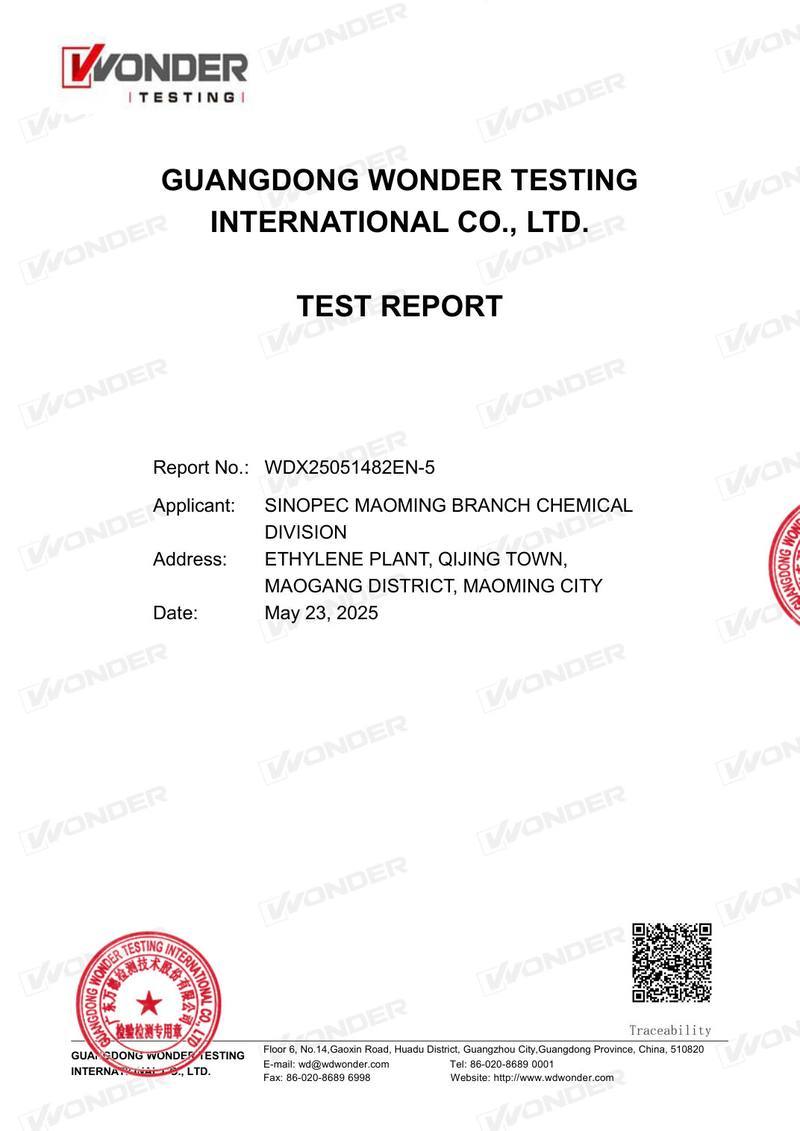 PP Resin BPA Test Report