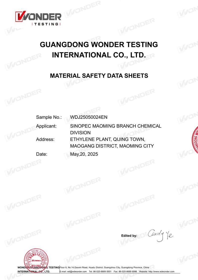 PP Resin MSDS (USA Standard)